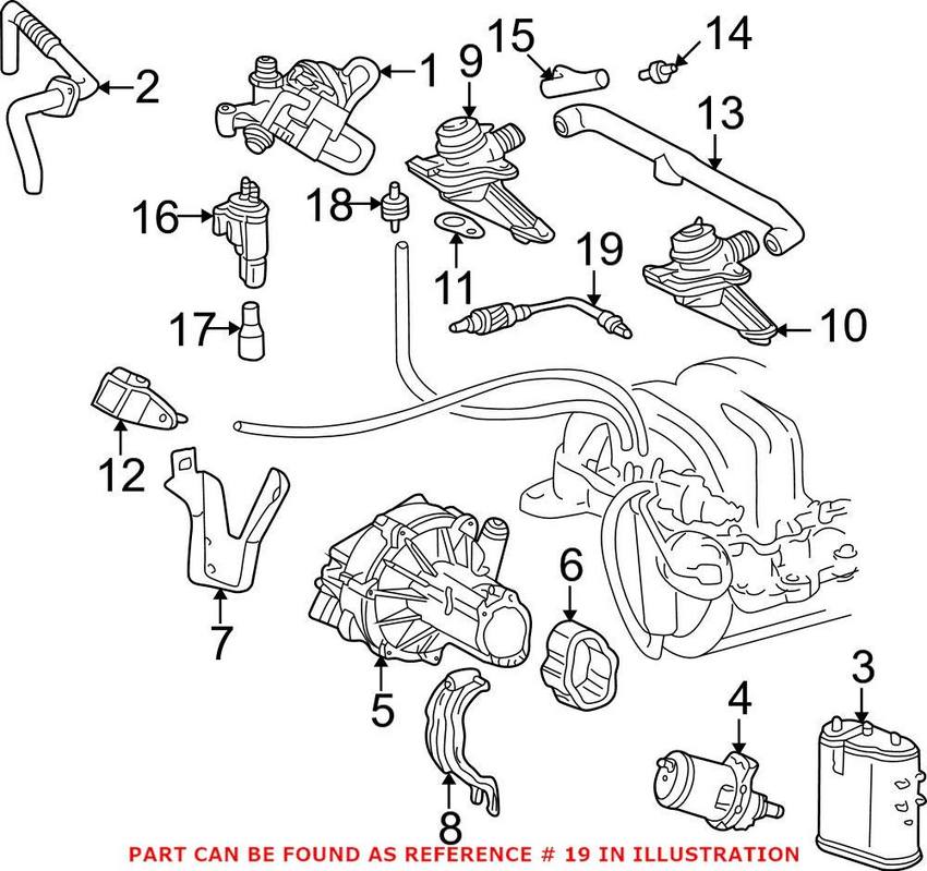 Mercedes Oxygen Sensor - Front 0015405117